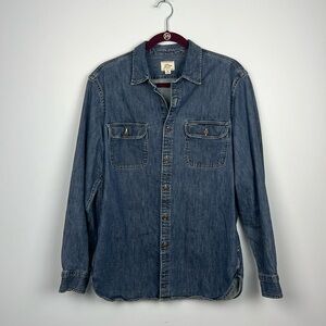 J. Crew Dark Blue Casual Button Down Shirt